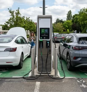 voiture borne recharge