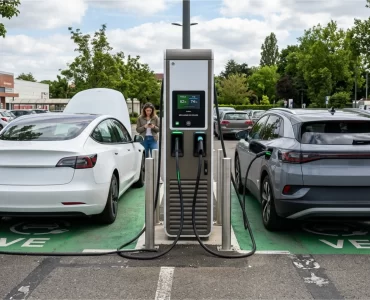 voiture borne recharge
