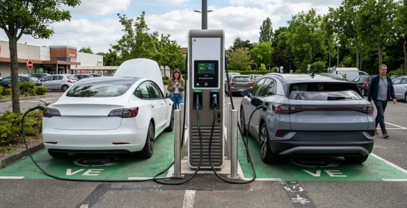 voiture borne recharge