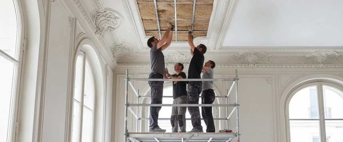 isoler phoniquement plafond haussmannien perdre moulures
